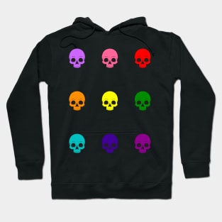 Mosaic of Rainbow skulls Hoodie